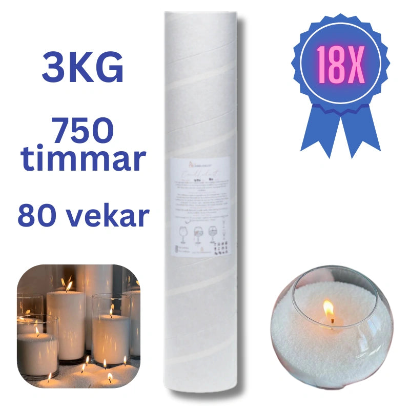 Sandljus i storpack naturell sojavax